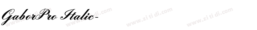 GaborPro Italic字体转换 GaborPro Italic字体转换